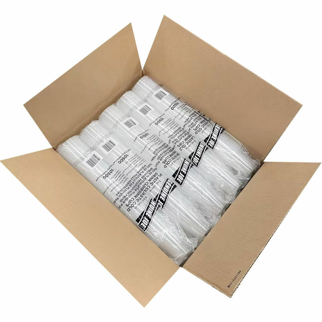 Image of Genuine Joe 10500 5 oz Transparent Beverage Cups, 5 fl oz, Clear, Plastic, Beverage, 100/Bag, 25 / Carton