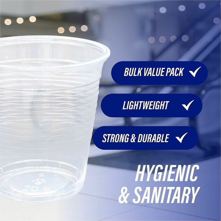 Image of Genuine Joe 10500 5 oz Transparent Beverage Cups, 5 fl oz, Clear, Plastic, Beverage, 100/Bag, 25 / Carton
