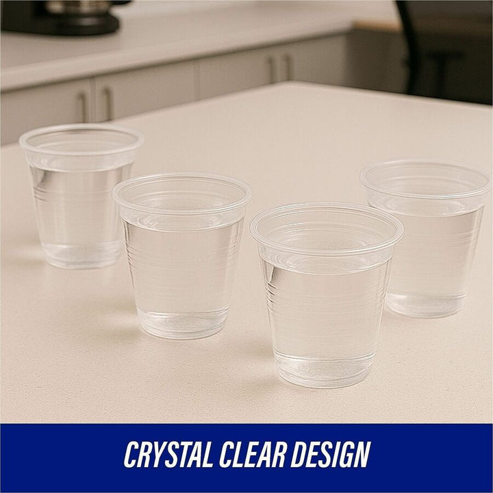Image of Genuine Joe 10500 5 oz Transparent Beverage Cups, 5 fl oz, Clear, Plastic, Beverage, 100/Bag, 25 / Carton
