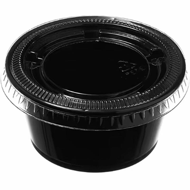 Image of Genuine Joe 19063 Portion Cup Lid, Transparent, Clear, 50/Bag, 50 / Carton