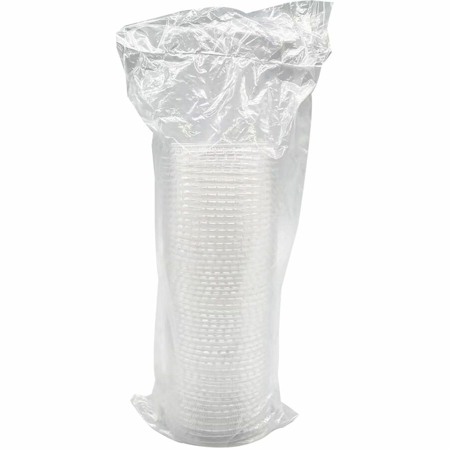 Image of Genuine Joe 19063 Portion Cup Lid, Transparent, Clear, 50/Bag, 50 / Carton