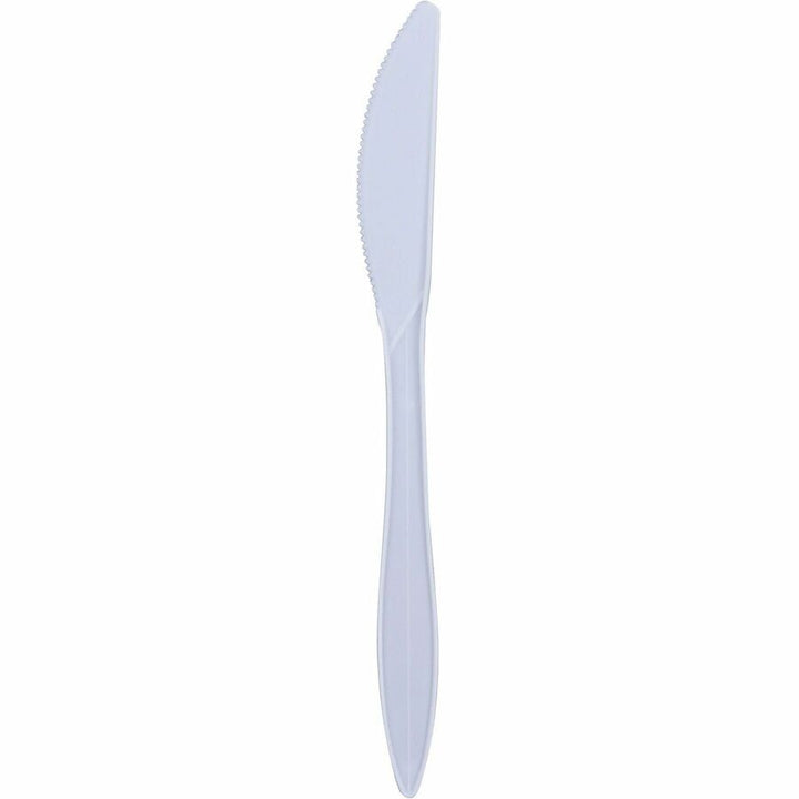 Image of Genuine Joe 20006 Individually Wrapped Knife, 1 Piece(s), Knife, 1 x Knife, Disposable, Polypropylene, White, 1 Carton