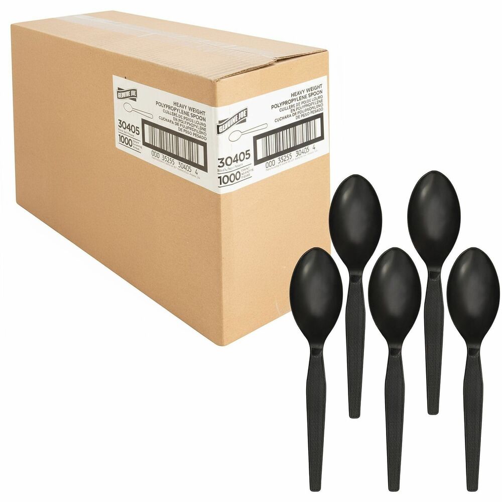 Image of Genuine Joe Spoon, Heavyweight, 1000/CT, Black