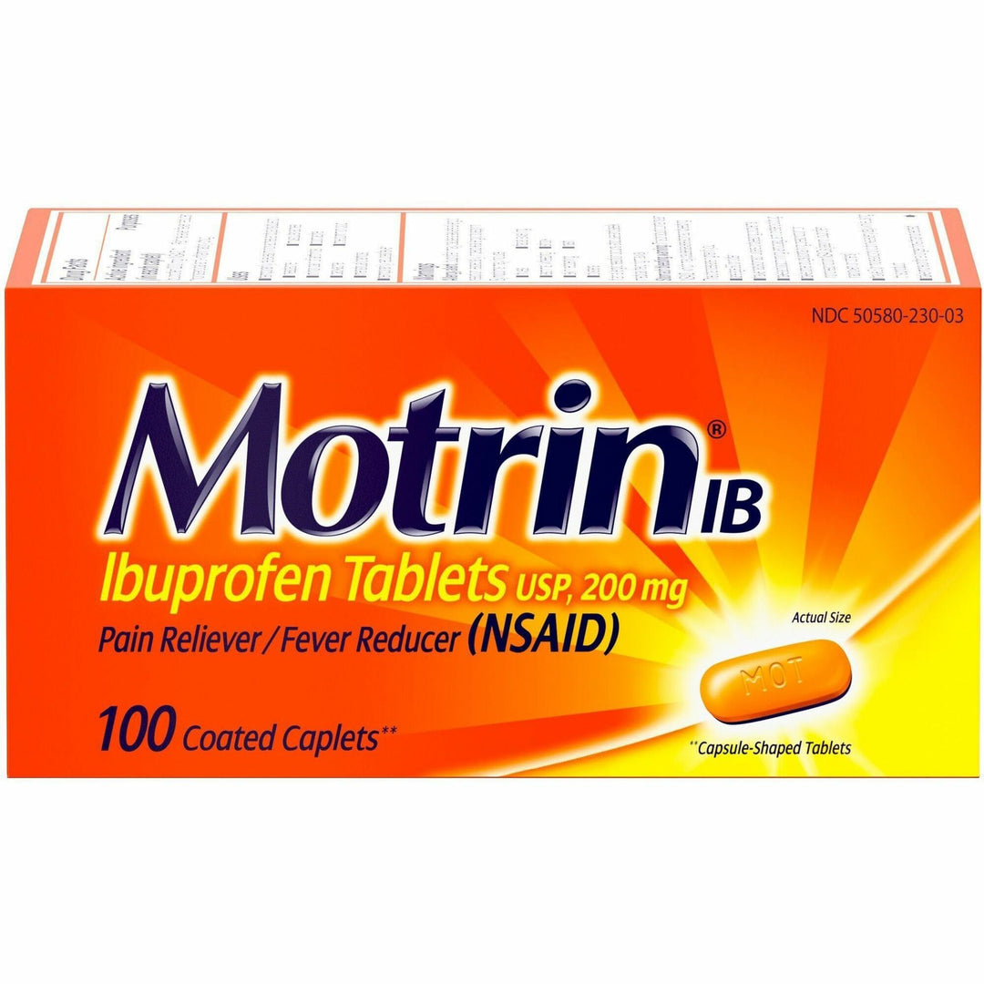 Image of Johnson & Johnson® Motrin Ibuprofen Caplets, 200mg, 100/BX, Red