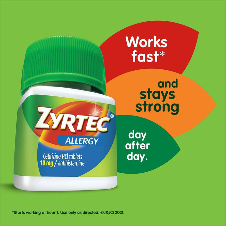 Image of Johnson & Johnson® Zyrtec Allergy Tablets, 10mg, 30/CD, Green
