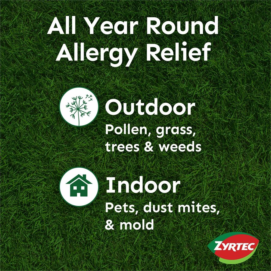 Image of Johnson & Johnson® Zyrtec Allergy Tablets, 10mg, 30/CD, Green