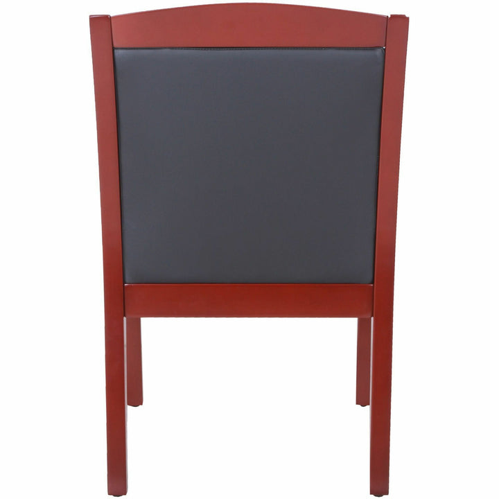 Image of Lorell Guest Chair, Wood, 23-1/4"x24-3/8"x34", Black/Mahogany