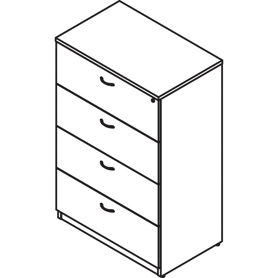 Image of Lorell Lateral File, 4-Drawer, 35-1/2"x22"x54-3/4", Cherry