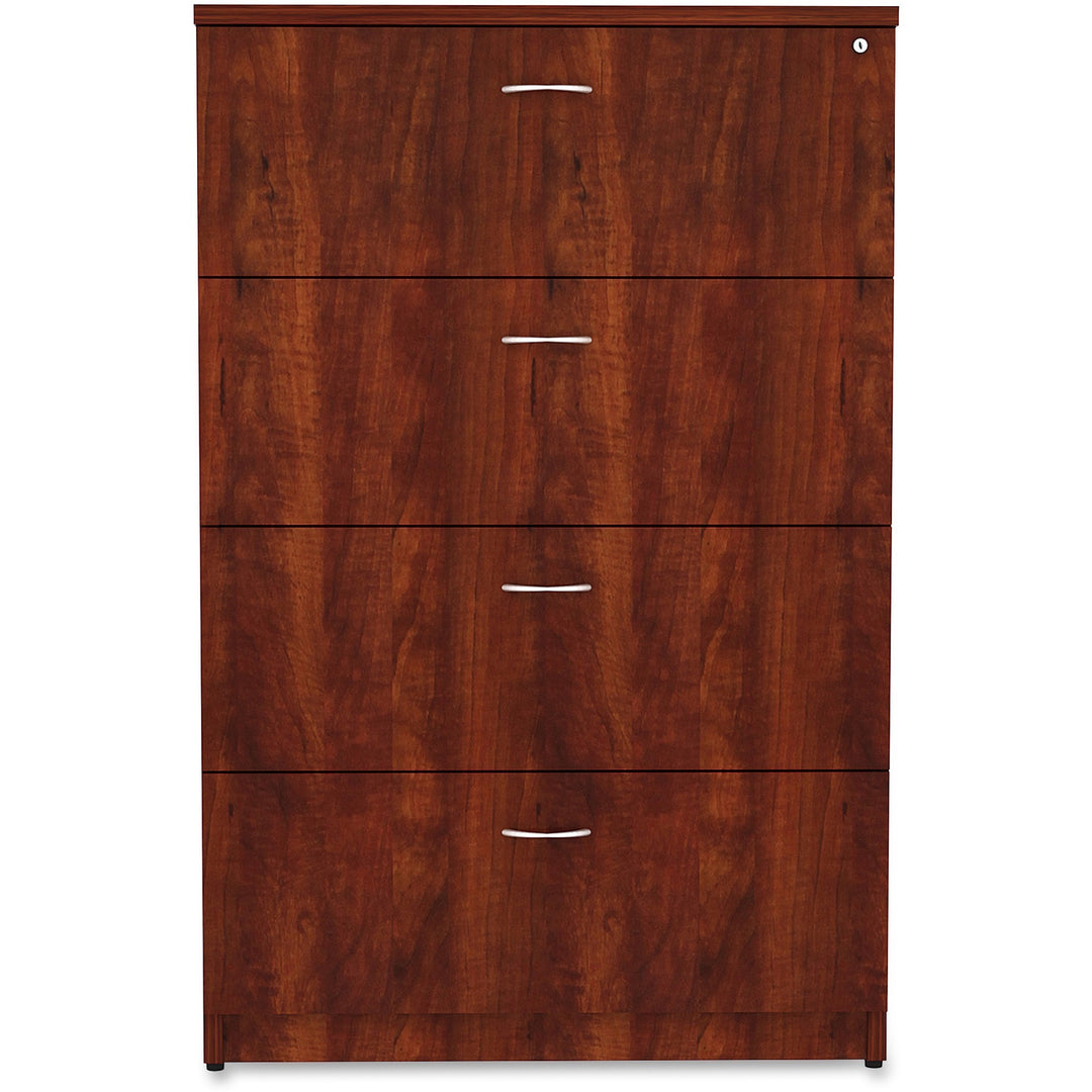 Image of Lorell Lateral File, 4-Drawer, 35-1/2"x22"x54-3/4", Cherry