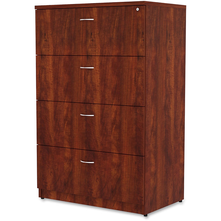Image of Lorell Lateral File, 4-Drawer, 35-1/2"x22"x54-3/4", Cherry
