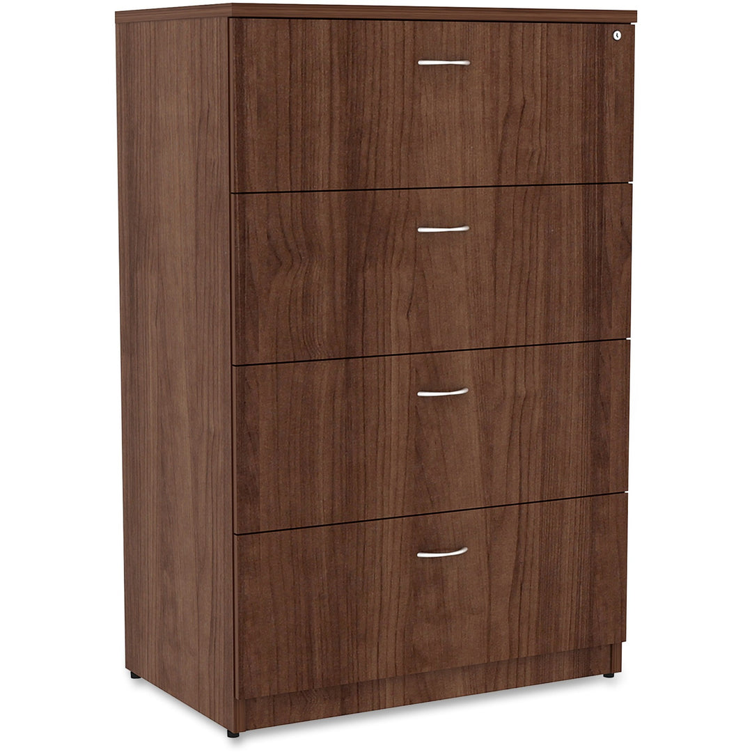 Image of Lorell Lateral File, 4-Drawer, 35-1/2"x22"x54-3/4", Walnut