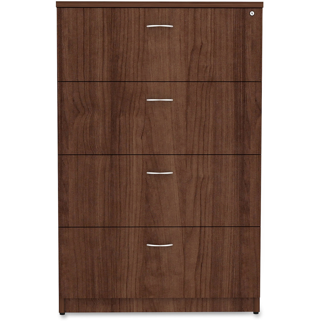 Image of Lorell Lateral File, 4-Drawer, 35-1/2"x22"x54-3/4", Walnut