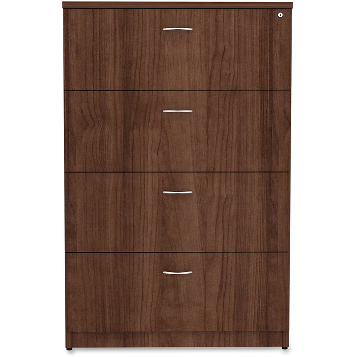 Image of Lorell Lateral File, 4-Drawer, 35-1/2"x22"x54-3/4", Walnut