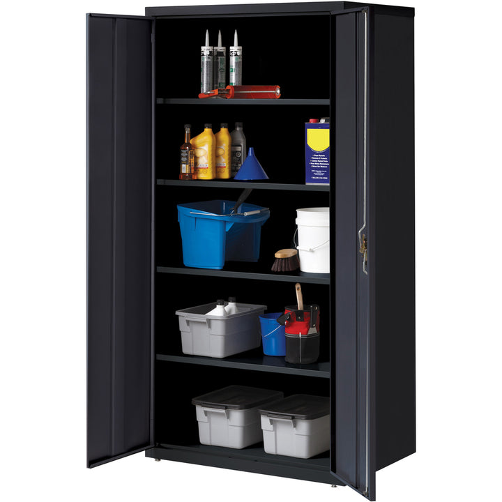 Image of Lorell Storage Cabinet, 24"x36"x72", Black