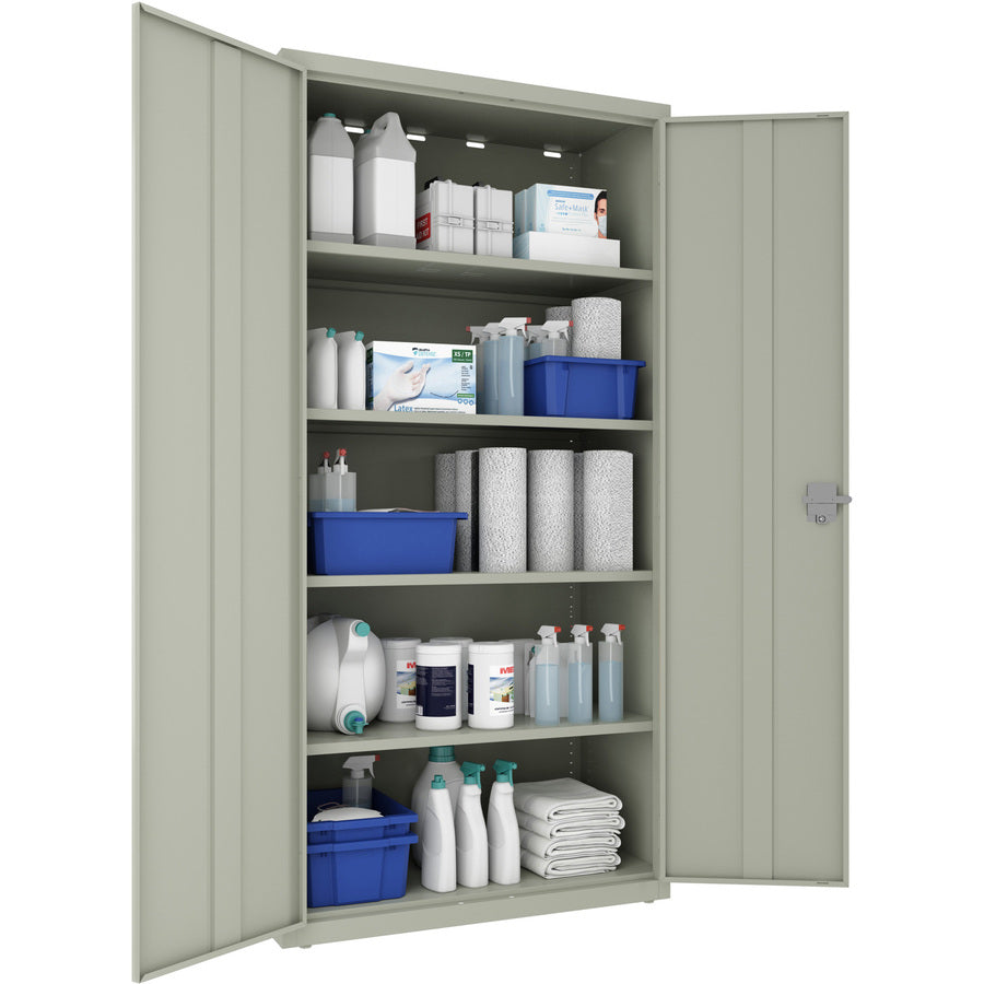 Image of Lorell Storage Cabinet, 24"x36"x72', Light Gray