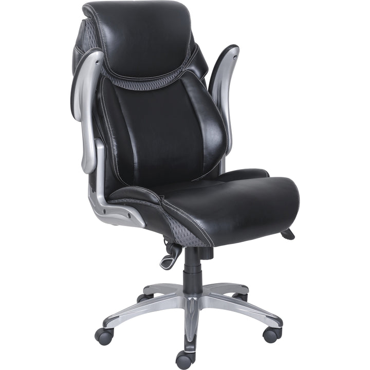 Image of Lorell Executive Chair, Leather, 27-3/4"x30"x46-3/4", Black