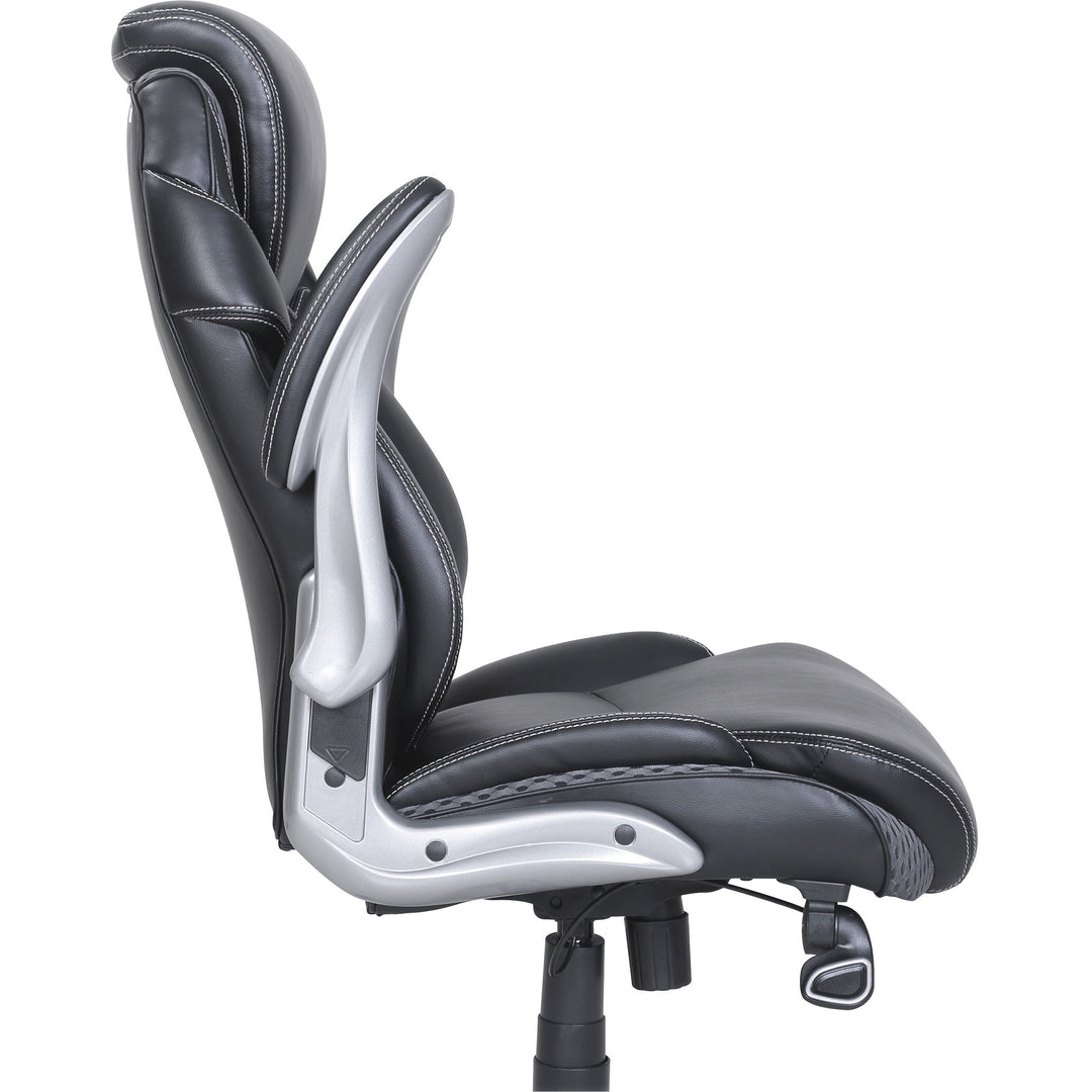 Image of Lorell Executive Chair, Leather, 27-3/4"x30"x46-3/4", Black
