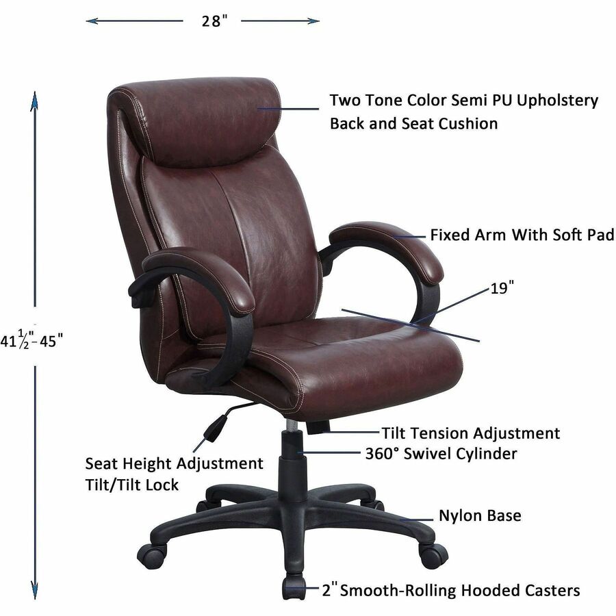 Image of Lorell 59498 Executive High-Back Office Chair