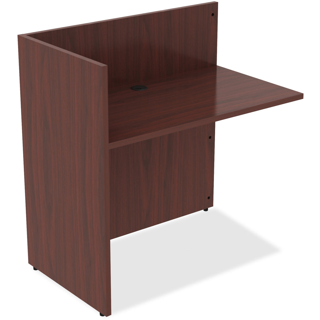 Image of Lorell Reception Return, 42"x24"x41-1/2", Mahogany