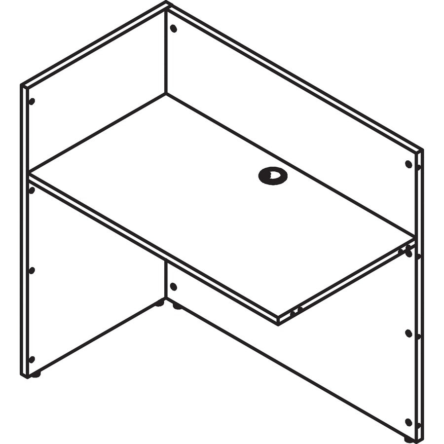 Image of Lorell Reception Return, 42"x24"x41-1/2", Mahogany