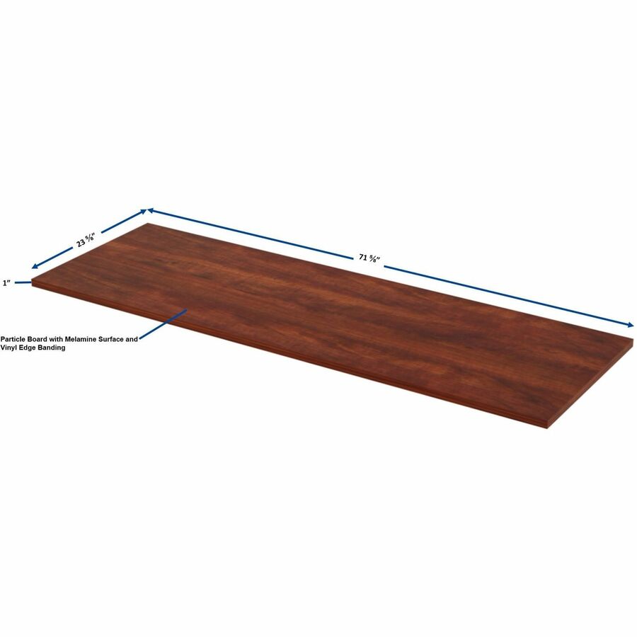 Image of Lorell Height Adj Tabletop, 72"x24"x1", Cherry