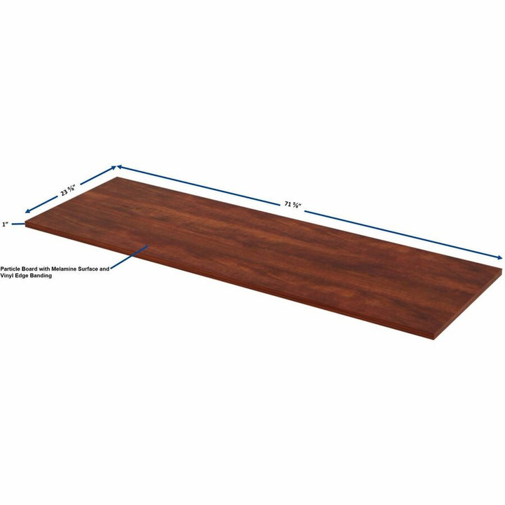 Image of Lorell Height Adj Tabletop, 72"x24"x1", Cherry