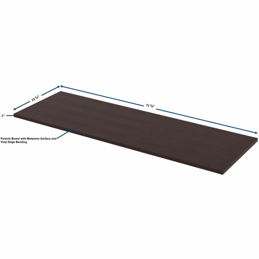 Image of Lorell Height Adj Tabletop, 24"x72", Espresso