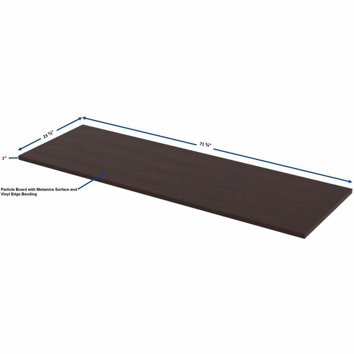 Image of Lorell Height Adj Tabletop, 24"x72", Espresso