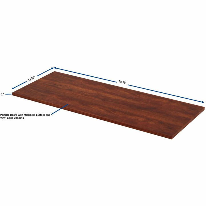 Image of Lorell Height Adj Tabletop, 60"x24", Cherry