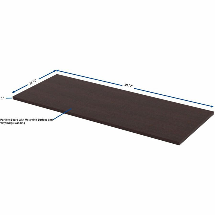 Image of Lorell Height Adj Tabletop, 24"x60", Espresso