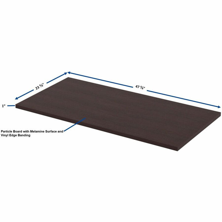 Image of Lorell Height Adj Tabletop, 24"x48", Espresso