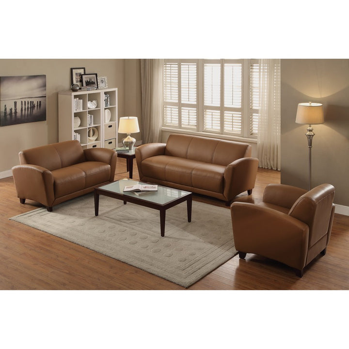 Image of Lorell Reception Sofa, 34-1/2"x75"x31-1/4", Tan