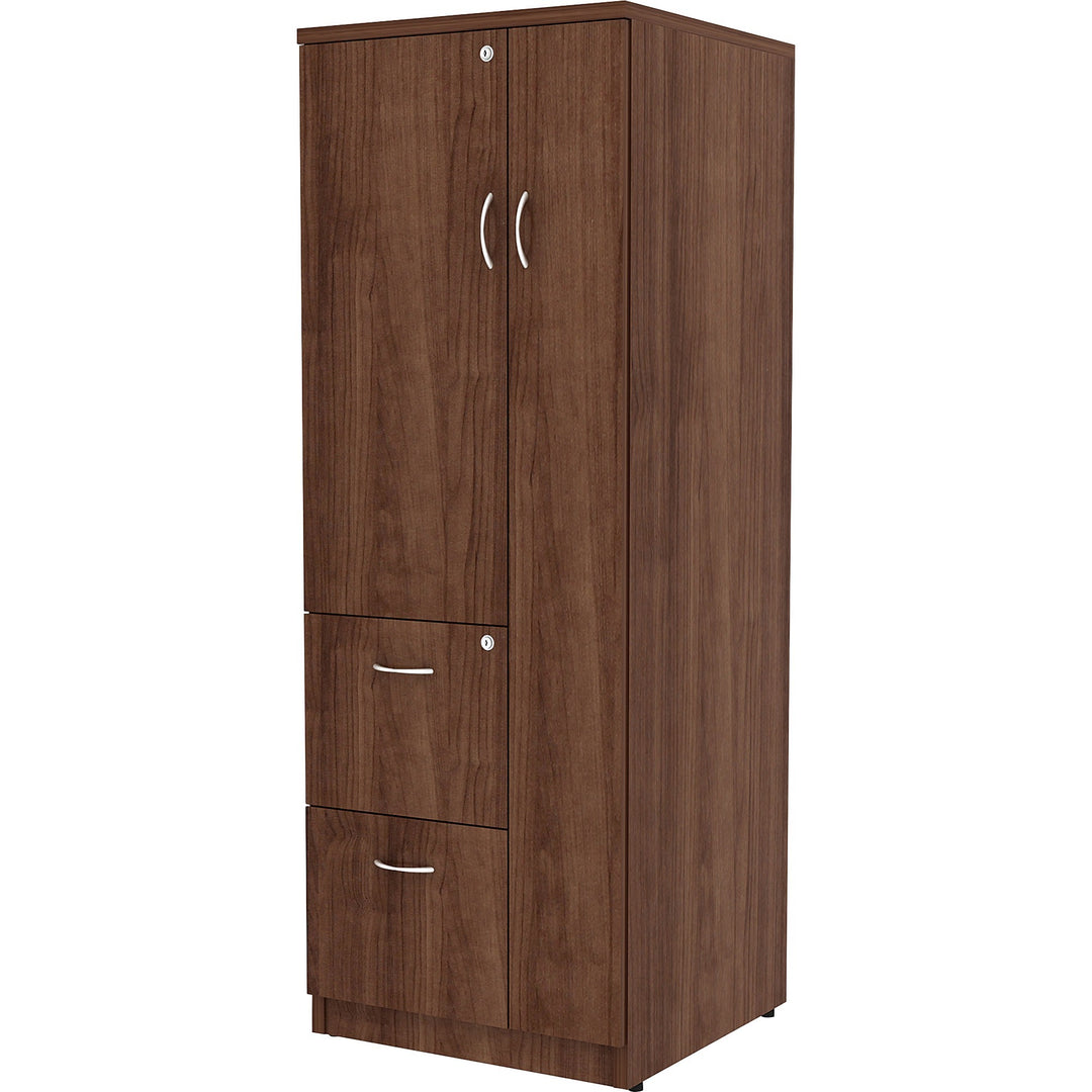 Image of Lorell Storage Cabinet, 23-3/5"x23-3/5"x65-3/5", Walnut