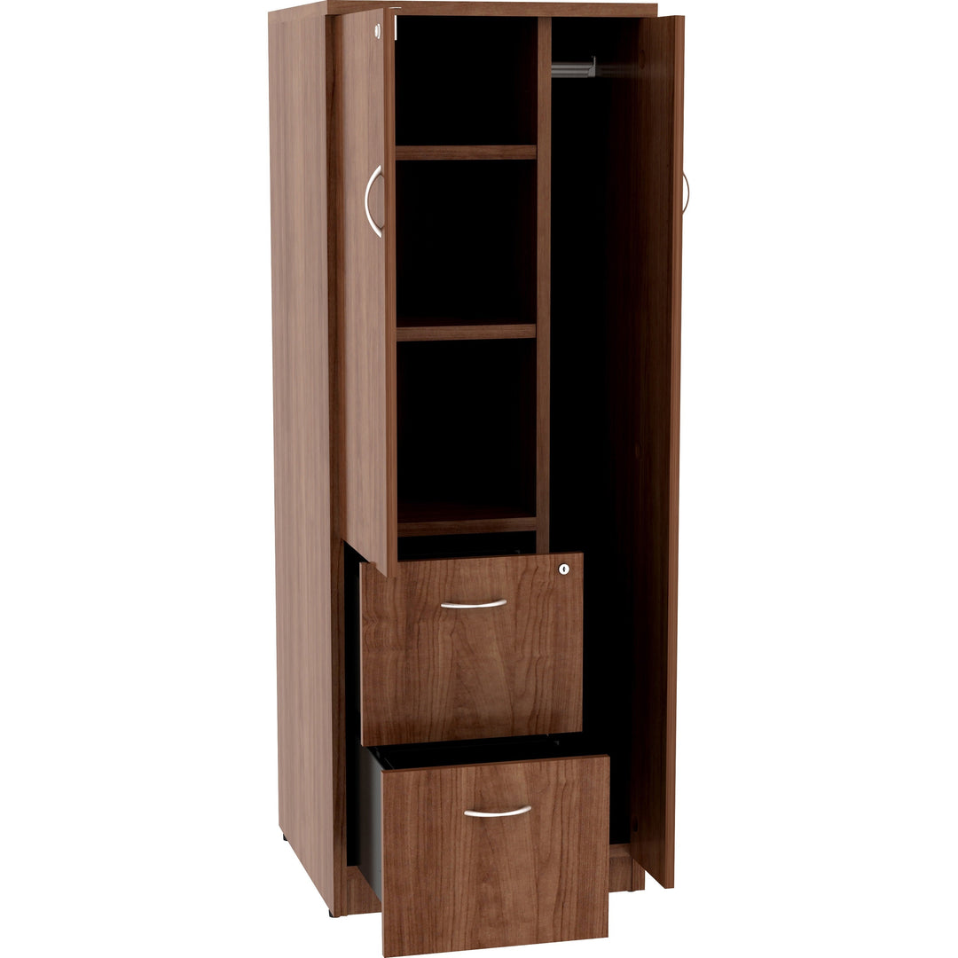 Image of Lorell Storage Cabinet, 23-3/5"x23-3/5"x65-3/5", Walnut