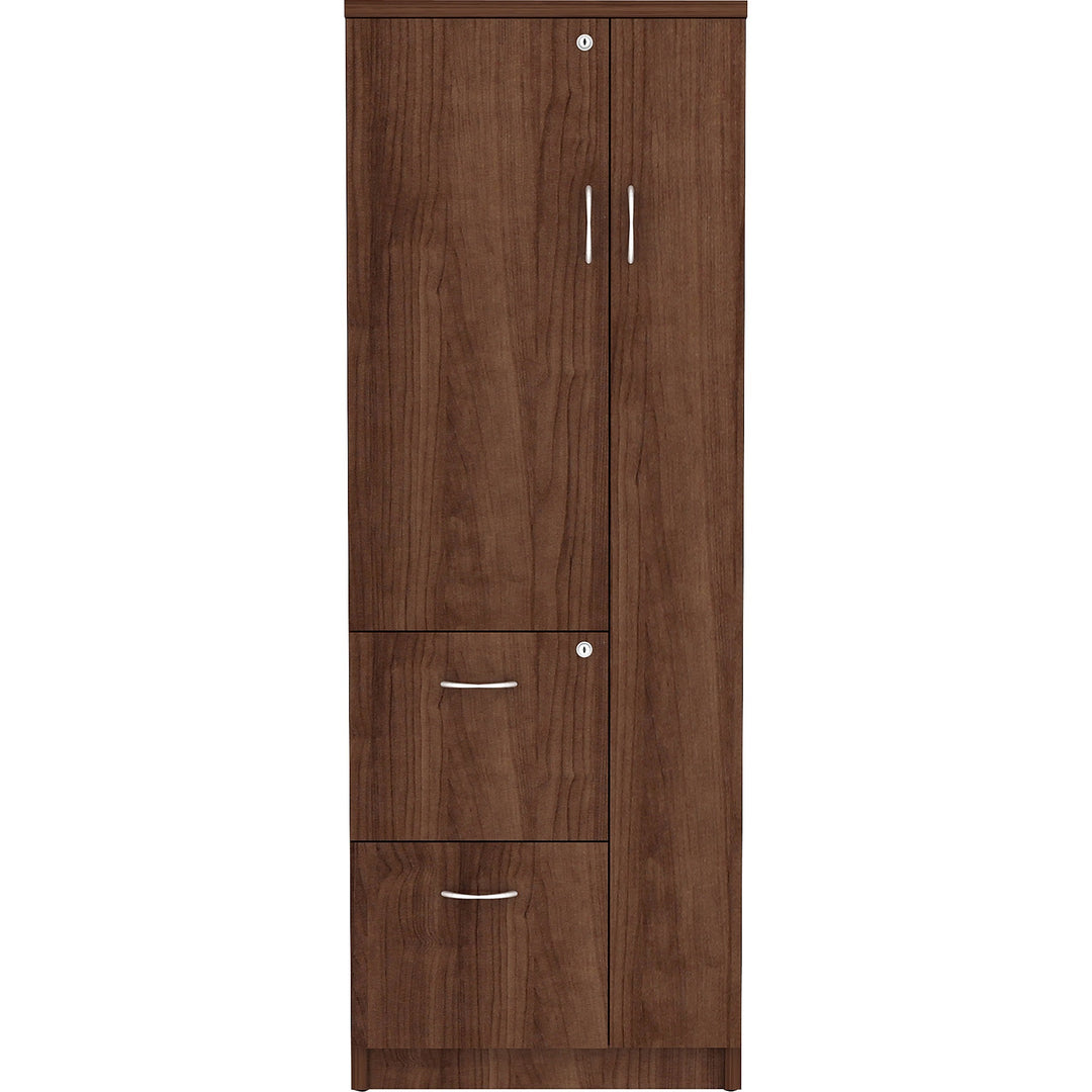 Image of Lorell Storage Cabinet, 23-3/5"x23-3/5"x65-3/5", Walnut