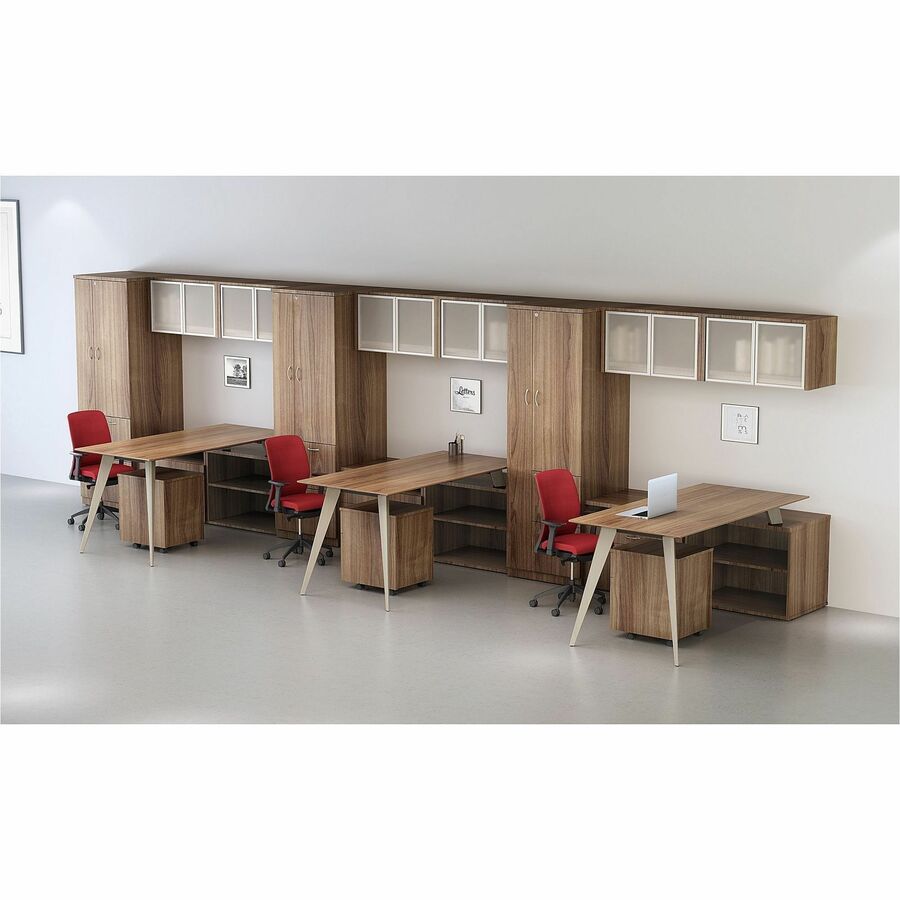 Image of Lorell Storage Cabinet, 23-3/5"x23-3/5"x65-3/5", Walnut