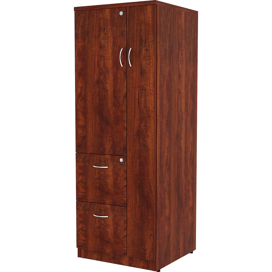 Image of Lorell Tall Cherry Cabinet, 23-3/5"x23-3/5"x65-3/5", Cherry