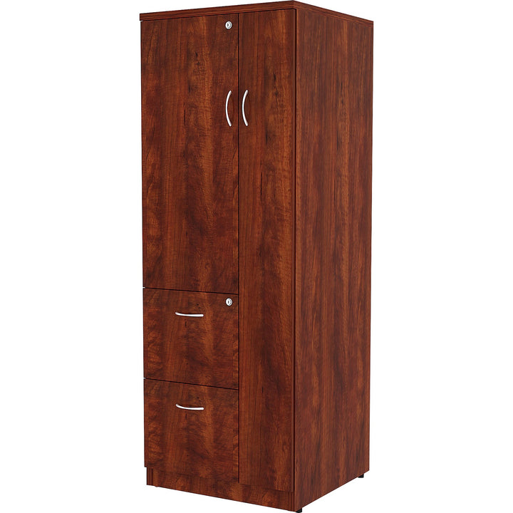 Image of Lorell Tall Cherry Cabinet, 23-3/5"x23-3/5"x65-3/5", Cherry