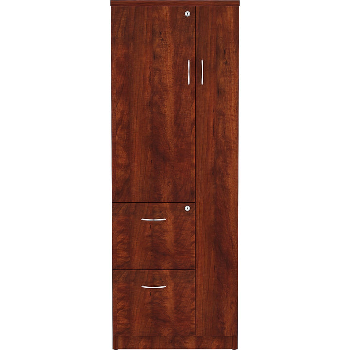 Image of Lorell Tall Cherry Cabinet, 23-3/5"x23-3/5"x65-3/5", Cherry