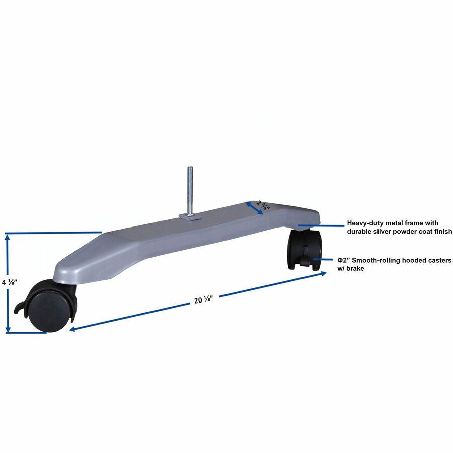 Image of Lorell Mobile T-Foot, 2-3/8"Wx20-1/8"Dx4-1/8"H, Silver