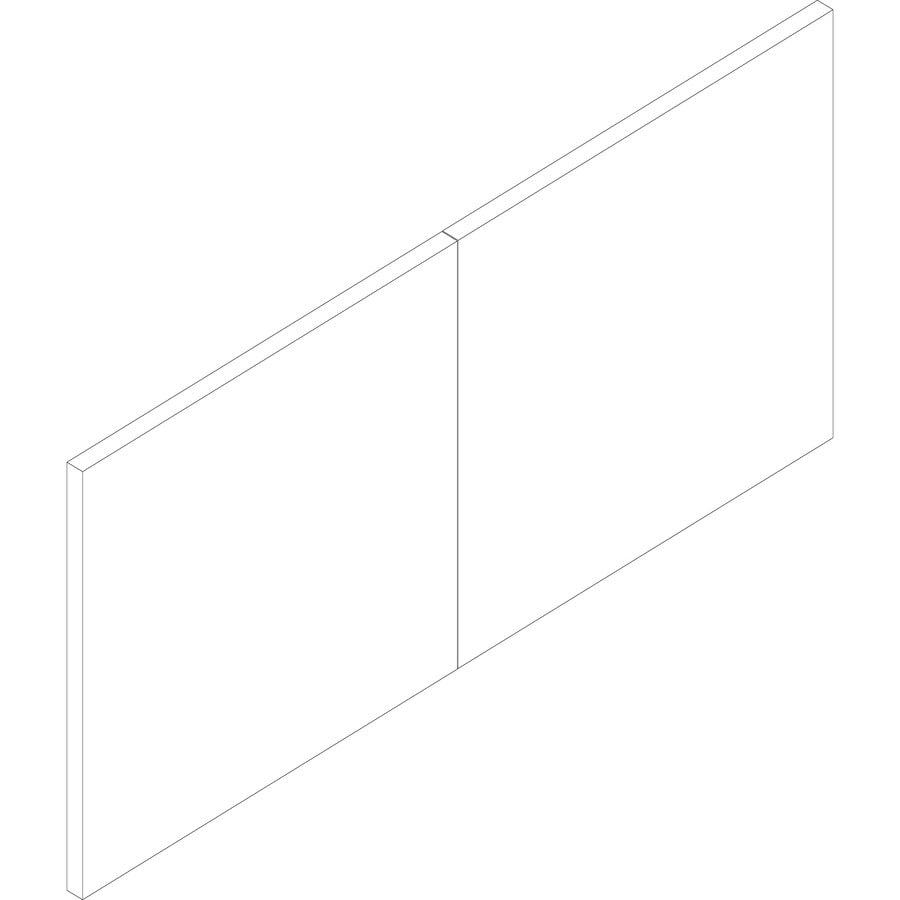 Image of Lorell 69956 Essentials/Revelance Series Wall-Mount Hutch Door Kit, 708.66 mil Thickness, Wood, Polyvinyl Chloride (PVC), Walnut, 1 Each