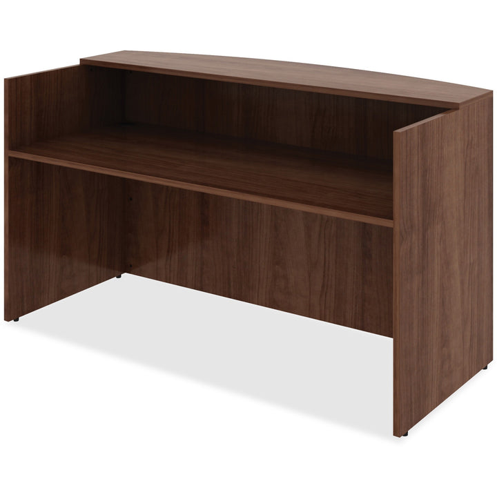 Image of Lorell Reception Desk, 72"x36"x42-1/2", Walnut