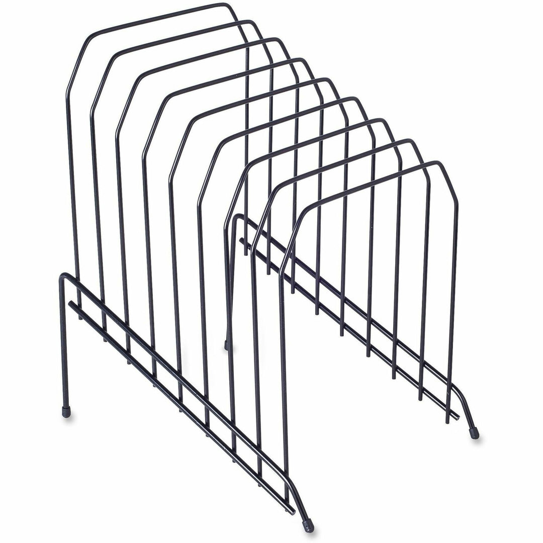 Image of Lorell Vertical File, Wire, 8 Divider, 8"x10-3/8"x11-7/8", BK