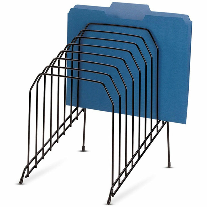 Image of Lorell Vertical File, Wire, 8 Divider, 8"x10-3/8"x11-7/8", BK