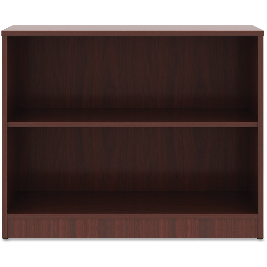 Image of Lorell Bookcase, 2-Shelf, 1 Adj Shelf, 36"x12"x29-1/2", Mahogany