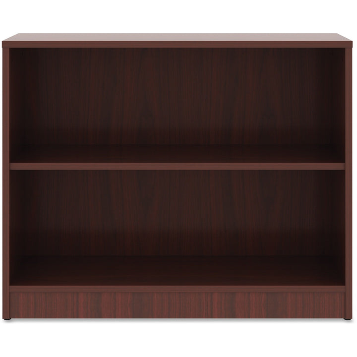 Image of Lorell Bookcase, 2-Shelf, 1 Adj Shelf, 36"x12"x29-1/2", Mahogany