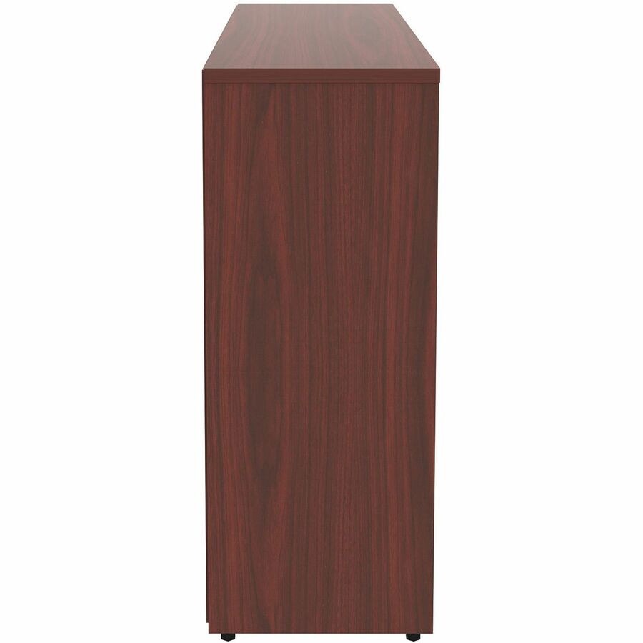 Image of Lorell Bookcase, 2-Shelf, 1 Adj Shelf, 36"x12"x29-1/2", Mahogany