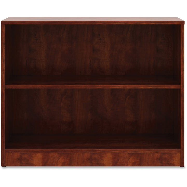 Image of Lorell Bookcase, 2-Shelf, 1 Adj Shelf, 36"x12"x29-1/2", Cherry
