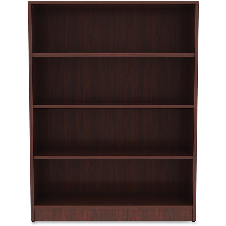 Image of Lorell Bookcase, 4-Shelf, 3 Adj Shelves, 36"x12"x48", Mahogany