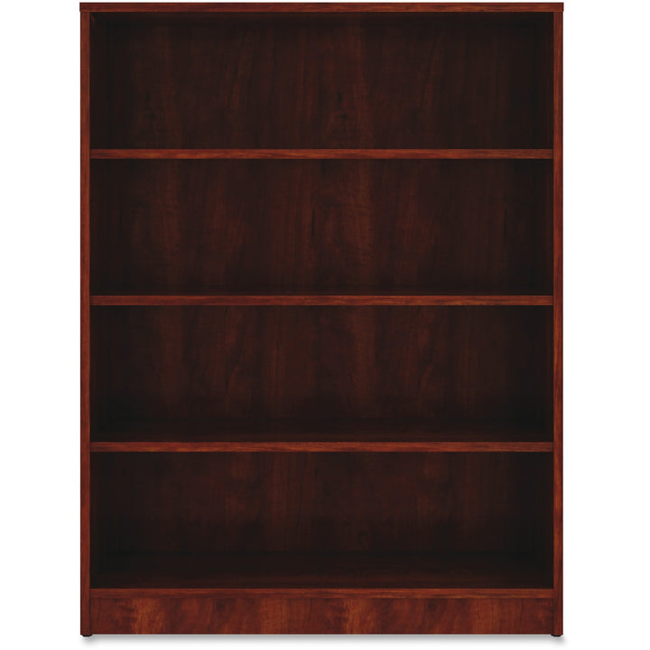 Image of Lorell Bookcase, 4-Shelf, 3 Adj Shelves, 36"x12"x48", Cherry